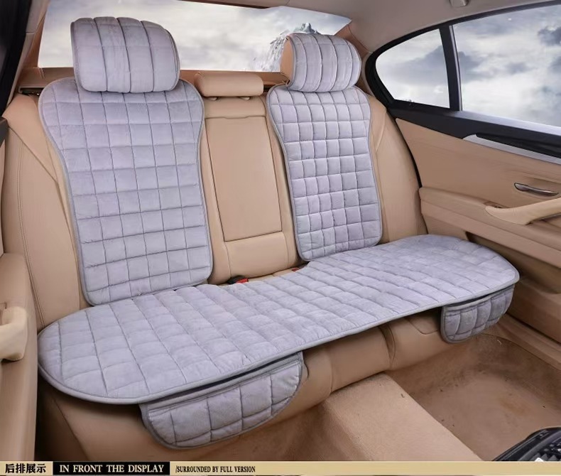 Winter thick warm car cushion crystal velvet comfortable square waist cushion leaflet five-seat wool cushion wholesale