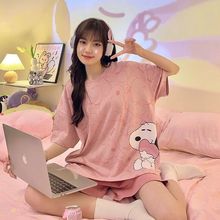 2025新款睡衣女夏季薄款短袖短裤可爱公主风可外穿大码家居服套装
