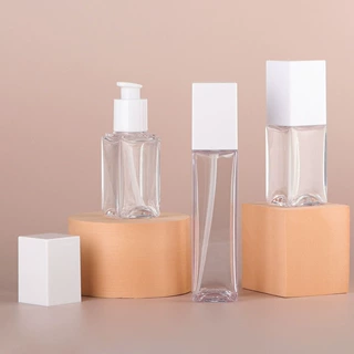 50ml 100ml高档厚壁瓶定制 PET材质粉底液护肤乳液个人护理包装瓶