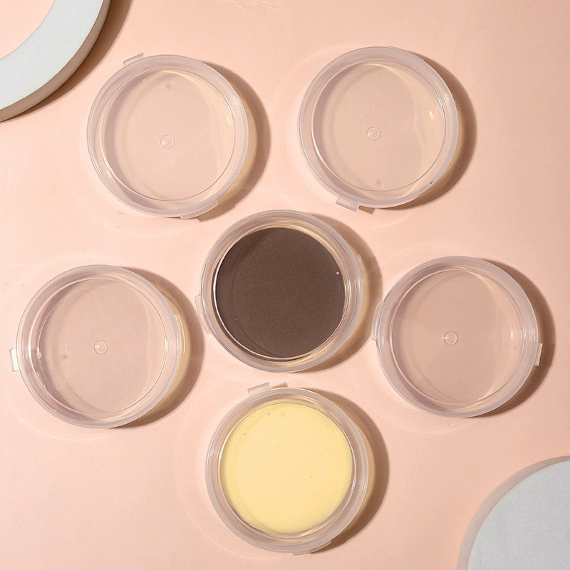Косметическая пластиковая коробка для хранения сахарной ваты на воздушной подушке пудра слойка инструменты для макияжа с крышкой Прозрачная Круглая Пластиковая коробка из полипропилена