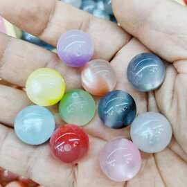 16mm夜光双色猫眼圆珠 DIY手工串珠散珠串笔手机链挂件饰品配件