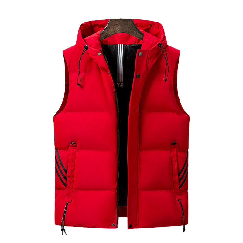 Invierno de algodón publicidad de actividades de investigación de ropa de trabajo chaleco de caballo clip rojo herramienta voluntario chaleco personalizado logotipo impreso