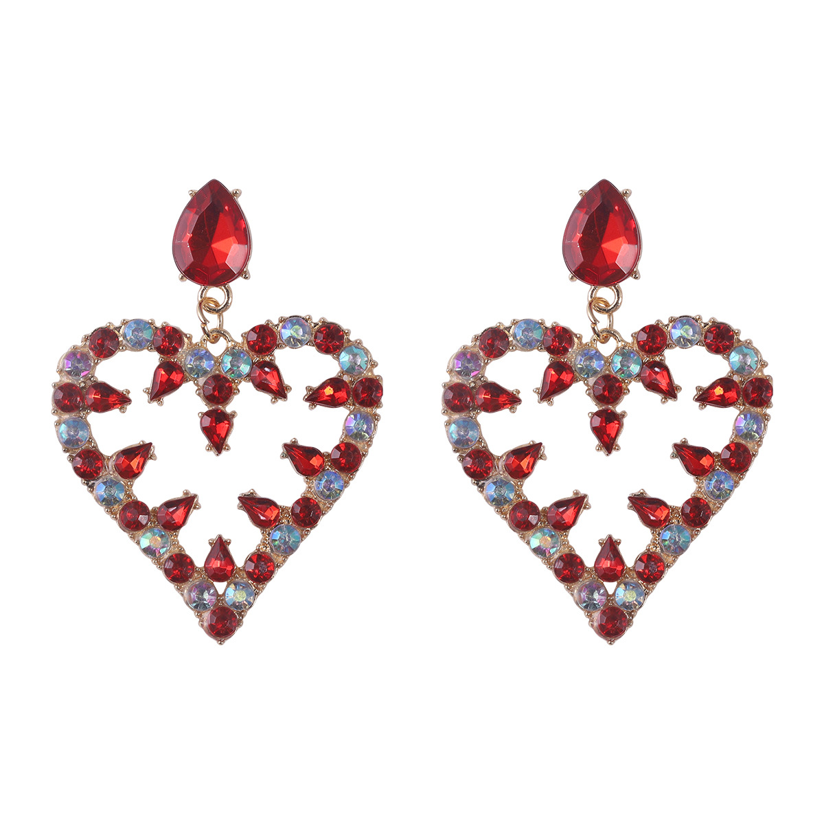 15g Weight Artificial Gemstones Inlay Material Drop Earrings Classification 1 Pair Quantity Daily Occasion Alloy Material Water Droplets Pattern Women'S Gender Rhinestone Design Retro Style Retro Water Droplets Alloy Rhinestone Artificial Gemstones Drop Earrings 1 Pair 9