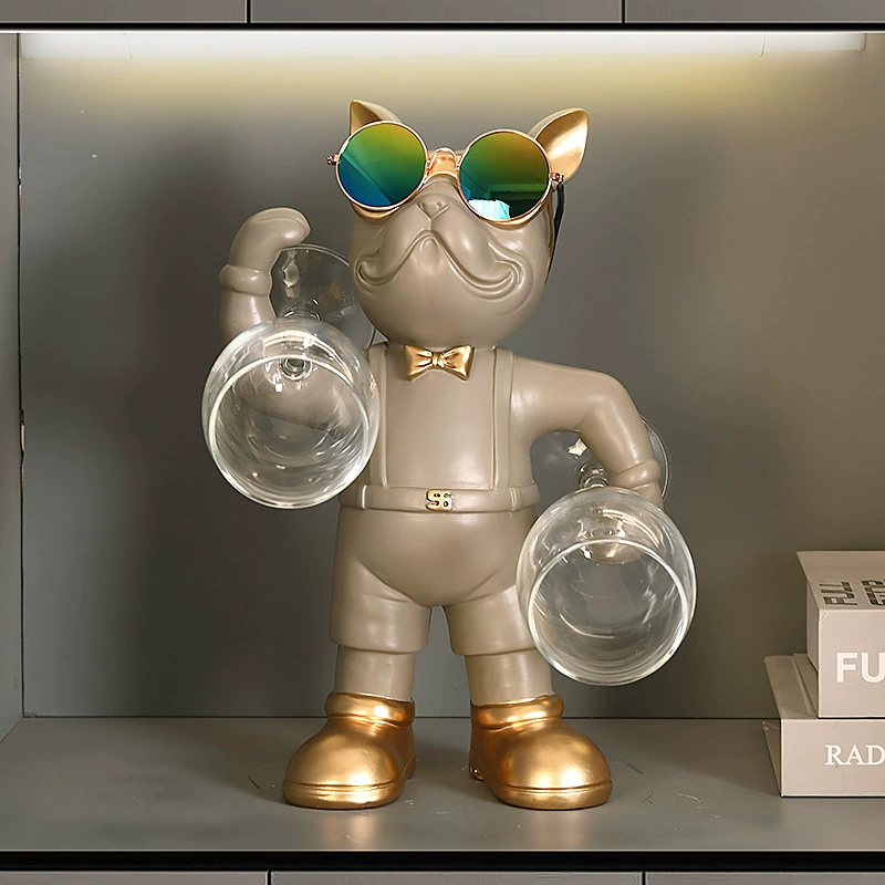 Легкие роскошные украшения для борьбы с собаками Украшение винного шкафа Украшения для стойки из красного вина Стойка для красного вина Перевернутая Бытовая Винная стойка