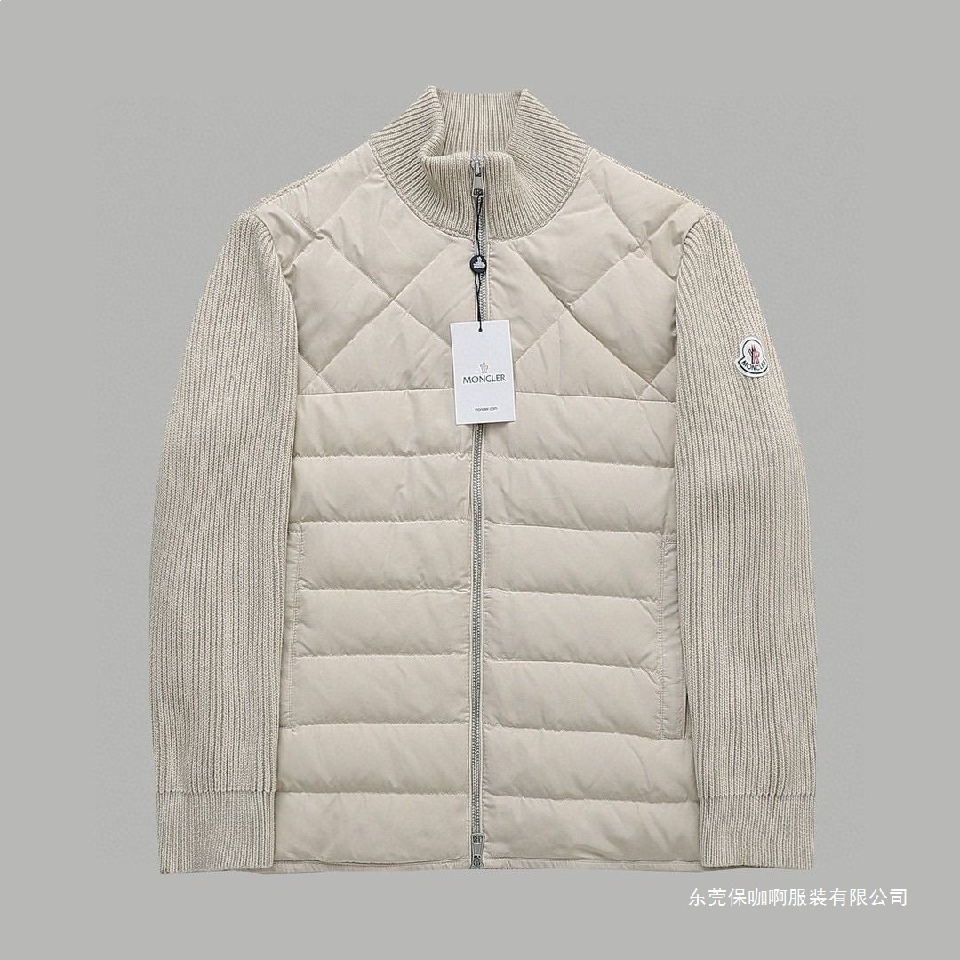 Winter knitted velvet down jacket with down