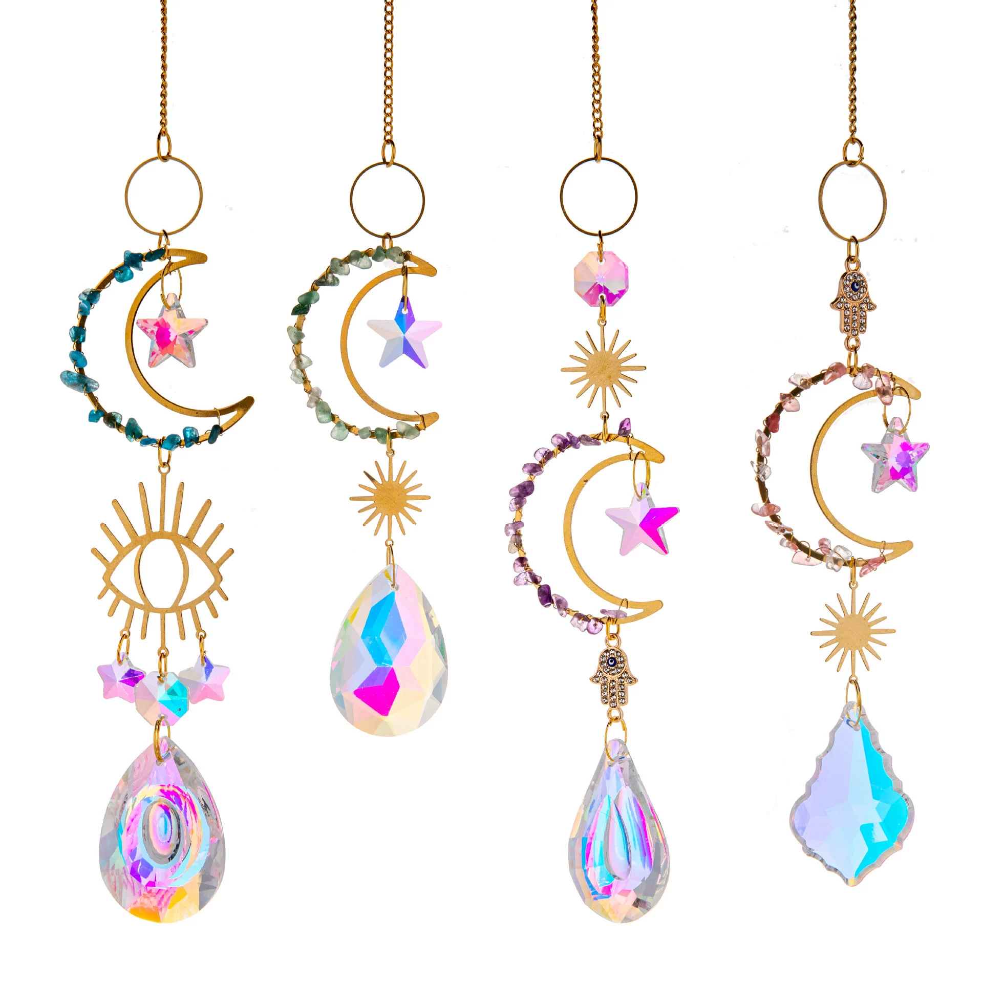 Glam Star Moon Artificial Crystal Pendant display picture 2