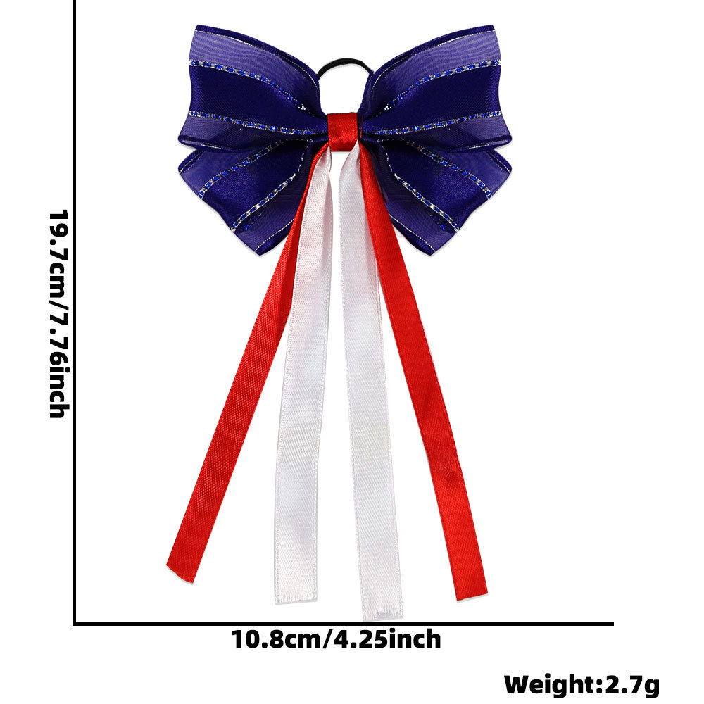Nuevo Día de la Independencia Americana Bowknot Head Cuerda Estrella Bandera Estampado Día Nacional Tema Fiesta Decoración Cinta Anillo para el cabello image 17