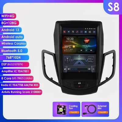 with Vertical Screen Bluetooth Player – DVD Navigation - 8128g-wifi4g-lte-version-7862-carplay-eight-core-97inch-suitable-for-ford-fiesta-09-16
