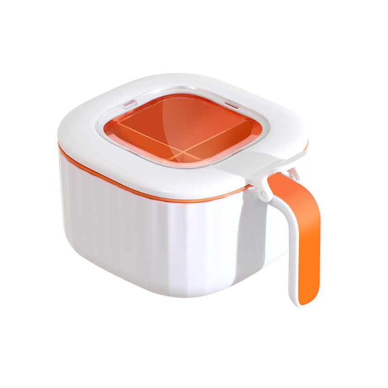 Caja de condimentos Cocina multifuncional Caja de almacenamiento de condimentos domésticos de cuatro en uno Caja de condimentos a prueba de humedad y polvo