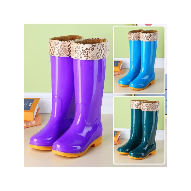 高筒雨靴雨鞋防水鞋胶鞋套鞋女时尚中筒加绒棉保暖成人防滑厨房夏