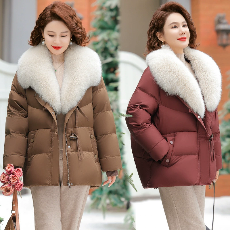 Мама пуховик Зимняя милосердная леди зимняя модная хлопковая куртка среднего и пожилого женского хлопка куртка 40 лет 50