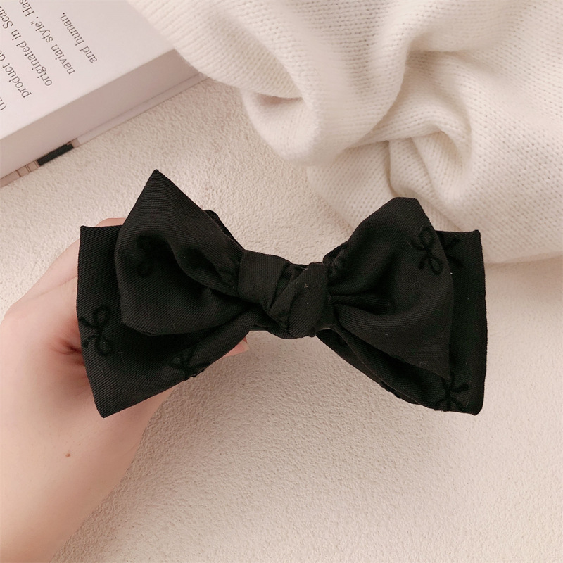 Clip de cabello de alta sensibilidad tela clip de arco tocado de cabeza de mujer clip de agarre de cabello de tiburón de tamaño grande clip de cabello