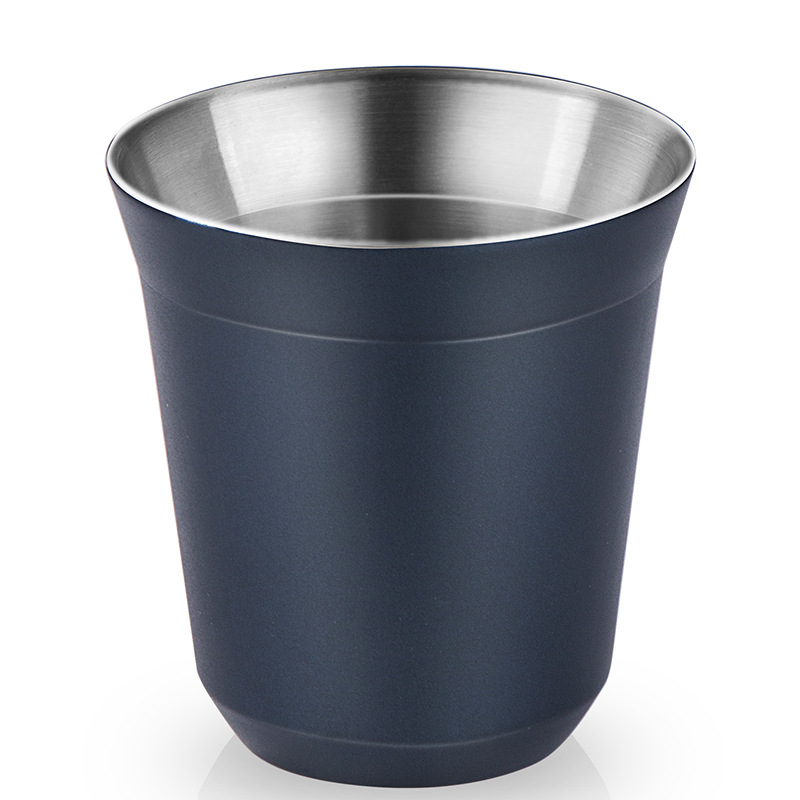 Taza de café de acero inoxidable cápsula taza de café 304 aislamiento doble taza portátil taza de té cerveza taza de leche traje