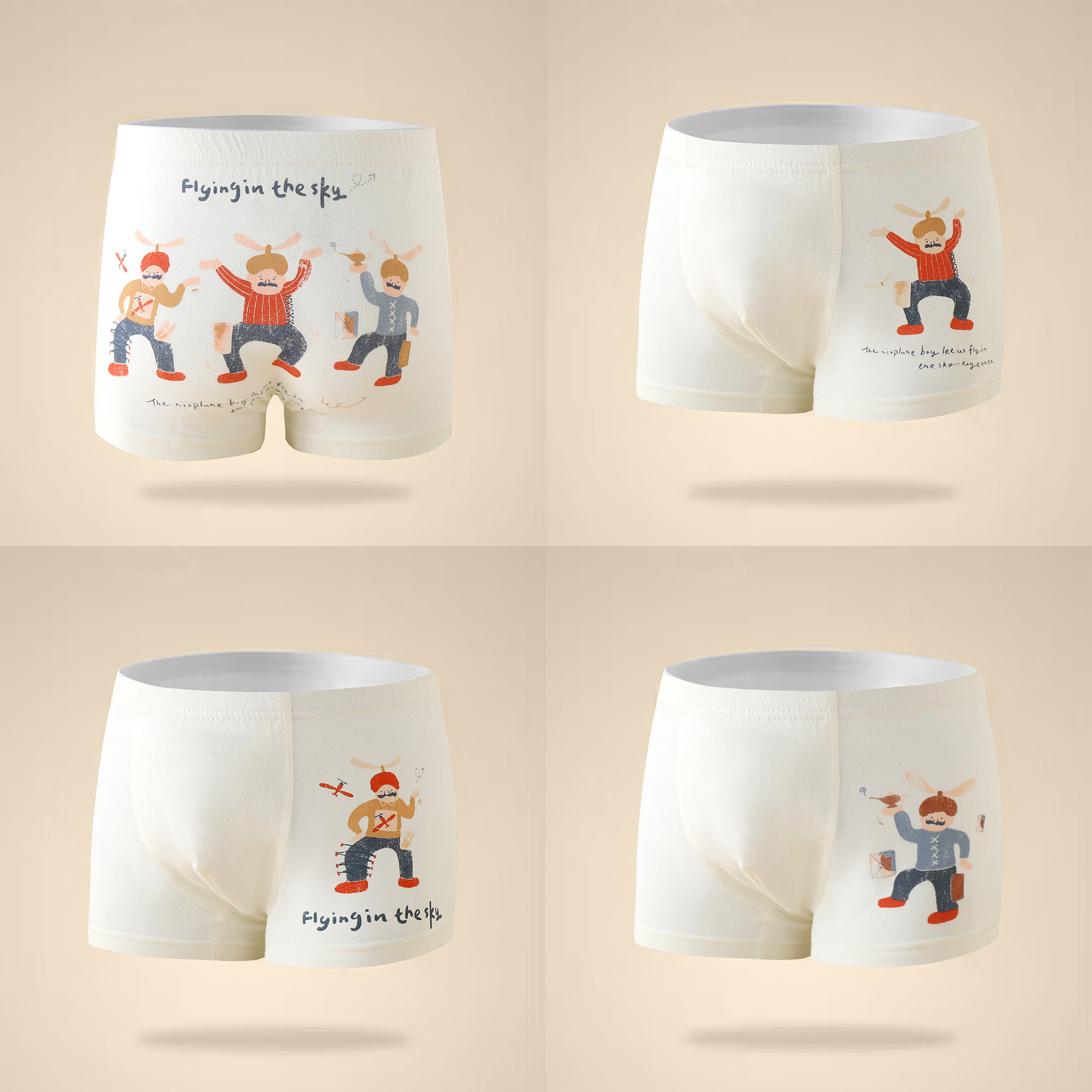 [10A antibacterianos] Pantalones de algodón para niños de clase A Pantalones de pierna de algodón para bebés de hombres y mujeres