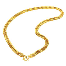 黄铜镀18K金首饰项链手链套 霸气土豪金外贸男士饰品大金链子批发