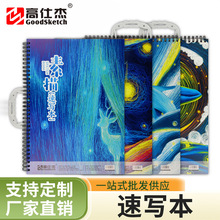 A4素描本线圈速写本A4加厚水彩绘画册马克笔8k白纸学生用专用彩铅