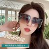 Retro square fashionable sunglasses, glasses, wholesale