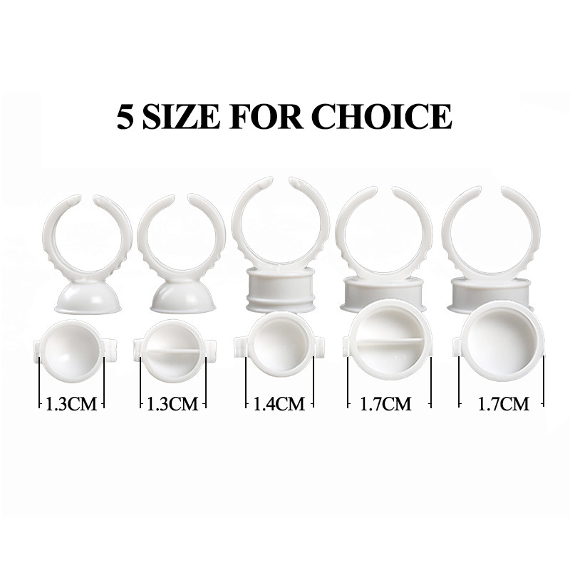 Fábrica de injerto de pestañas florecer taza de cristal dividida taza de anillo de pegamento circular en forma de corazón soporte de anillo de pegamento taza al por mayor