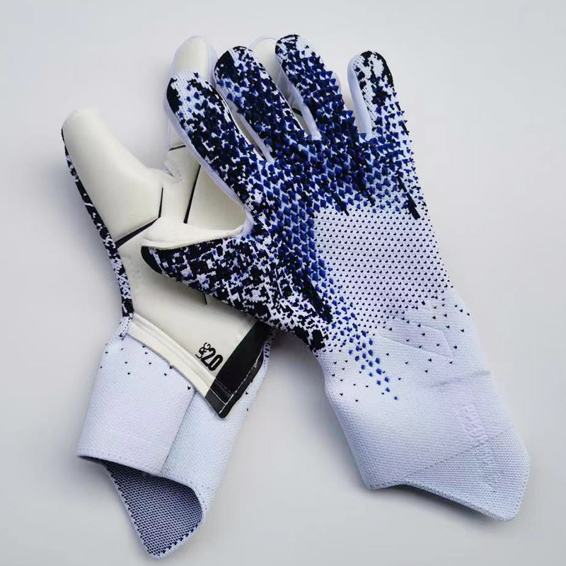 Guantes de portero de fútbol gruesos para adultos y niños, guantes sin dedos de látex antideslizantes transpirables, guantes de portero de fútbol