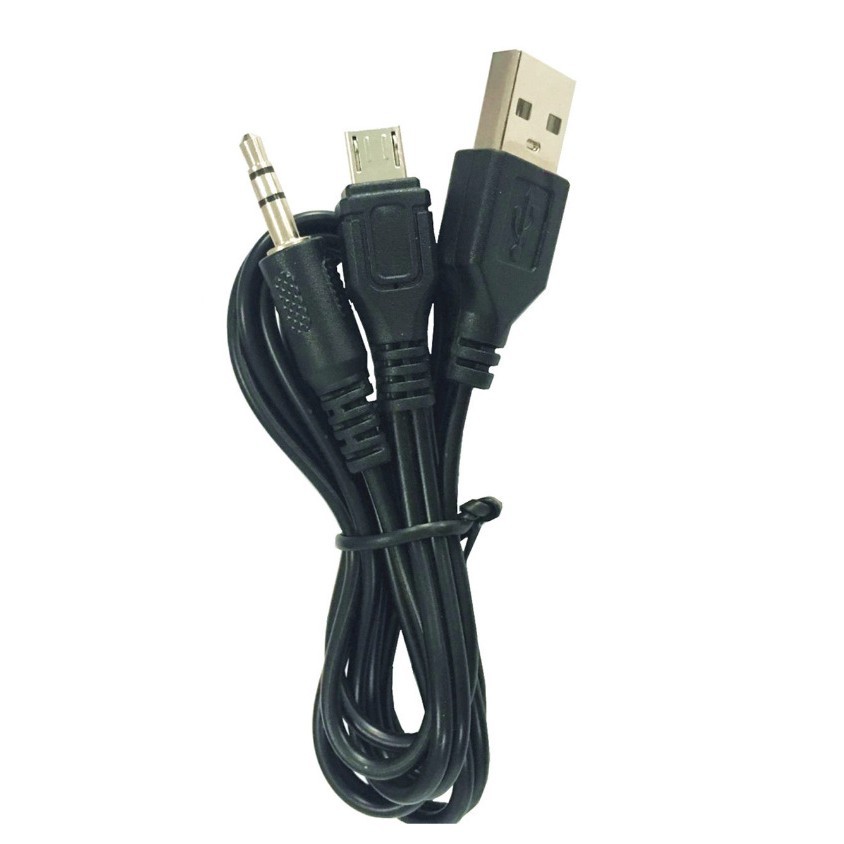 音响线一拖二音频线小音箱USB+3.5+迷你5P音箱线一分二音频线