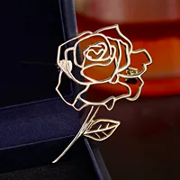 Новая корейская модная полая розовая ветвь брошь темперамент элегантный простой корсак пиджак аксессуар булавка