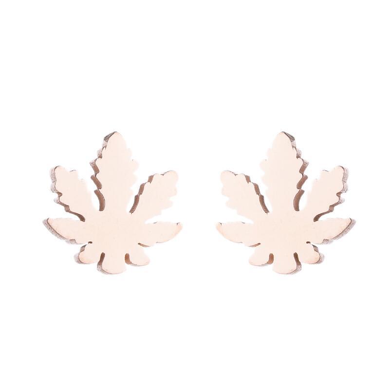 304 Stainless Steel Ear Needle Material 18K Real Gold Plated Plating Material PVD Coated Real Gold Plated Fruit Stainless Steel Retro Waterproof Non Tarnish Ear Studs