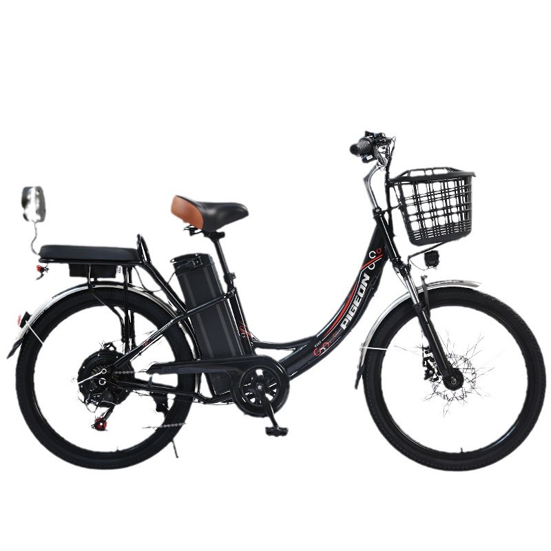 Flying Pigeon Nuevo estándar nacional Batería de litio Bicicleta eléctrica para adultos, ligero, de velocidad variable, pedal de ocio, scooter para ancianos, coche de batería