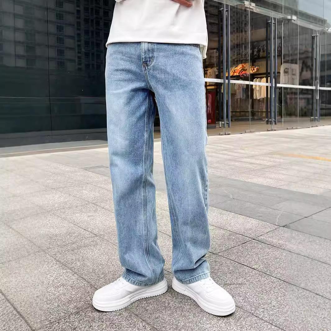 Transfronterizo para Europa y América, jeans de hombre, Amazon Aliexpress, TEMU, jeans recto nuevos