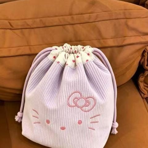 New Style Polaroid Drawstring Storage Bag, Portable Drawstring Pouch, Cute Kitty Drawstring Makeup Bag