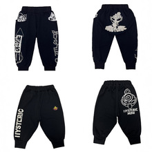 2025新款 黑超潮牌 奶嘴刺绣头像侧边英文长垮裤 奶嘴童裤 TTKX