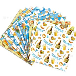 Ww184-15 German Oktoberfest Background Paper DIY Collage Material Cardboard Beer Decoration Background Paper