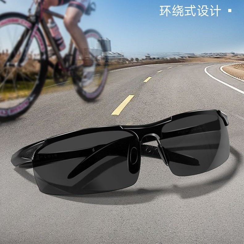 クロスボーダーアルミマグネシウム偏光サングラスヨーロッパとアメリカのメンズファッション運転屋外登山抗 UV スポーツサングラス 8177