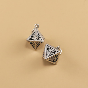 S925���yˮī�ڷ����F�ε��� �͹����f�U�Ւ��DIY�ֹ������Ʒ