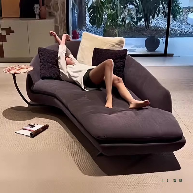 Government-Subsidized Chaise Lounge for Villa Living Room, Chaise Lounge for Bedroom, Chenille Fabric Sofa Chaise Lounge