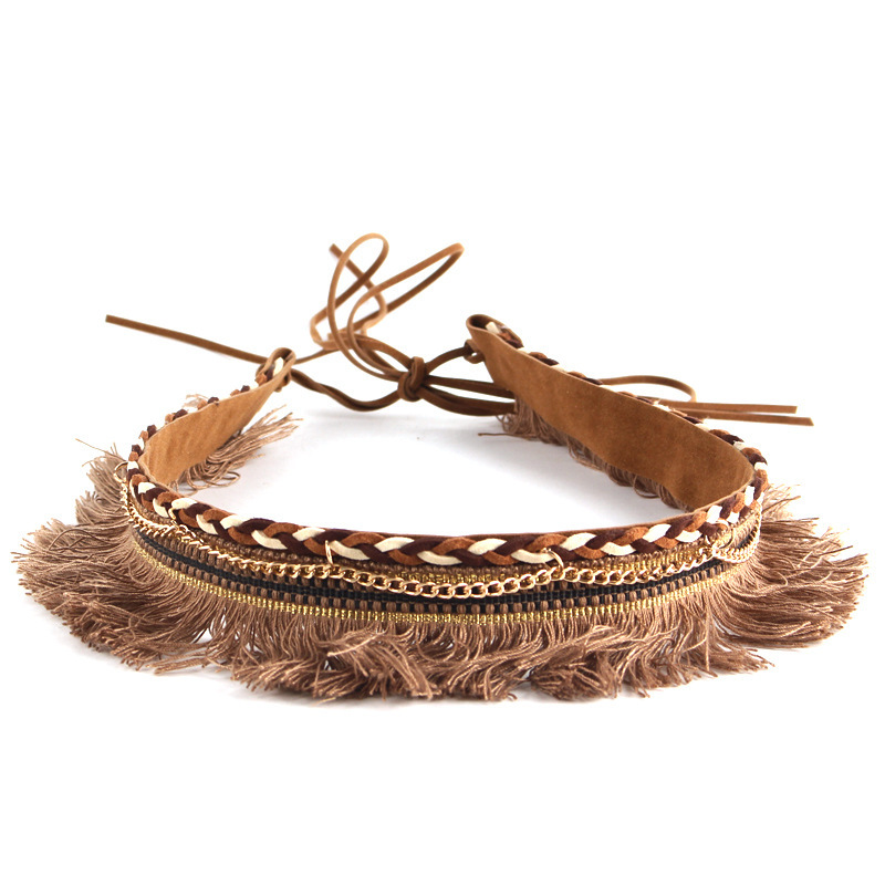 YP-11 보헤미안 스타일 면 술 모자 장식 벨트