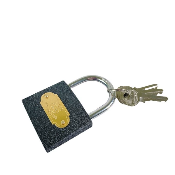 20mm black ordinary hanging lock 2 key