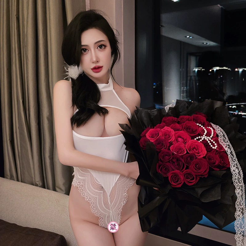 Длинная ночь эротическое белье женское сексуальное платье чулки цельное соблазнение кружева униформа костюм женский 2034