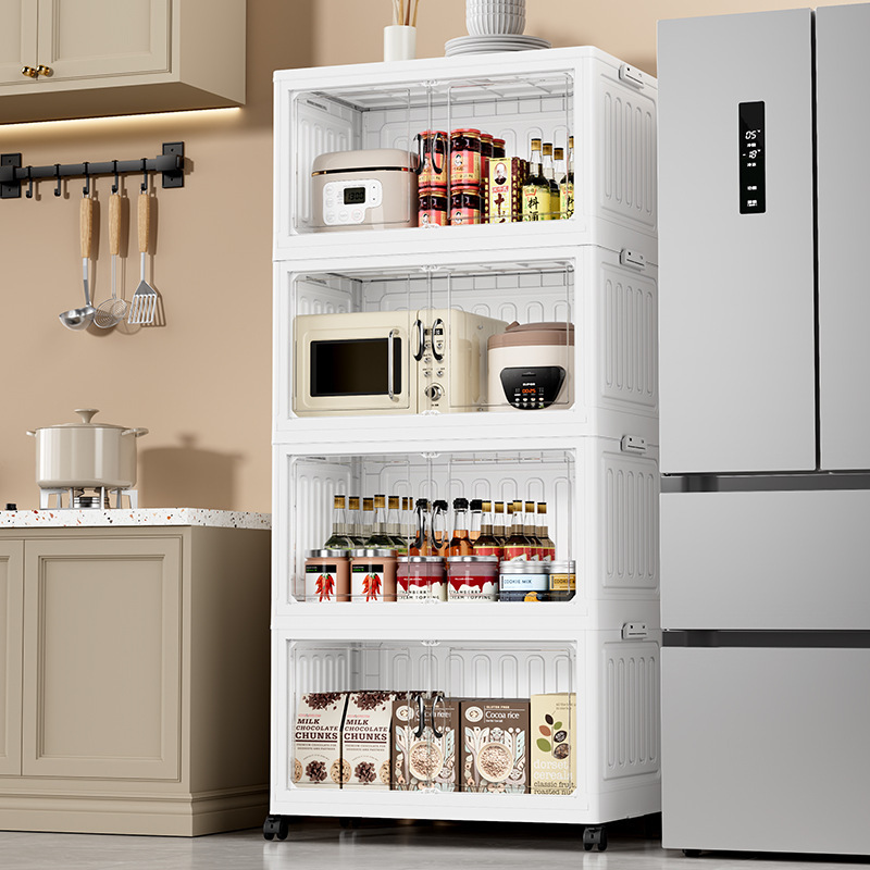 Multi-Layer Foldableing Storage Cabinet Baby Toy Large Capacity Storage Box Transparent Double Door Wardrobe Installation-Free Storage Cabinet Multi-Layer Foldableing Storage Cabinet Baby Toy Large Capacity Storage Box Transparent Double Door Wardrobe Installation-Free Storage Cabinet