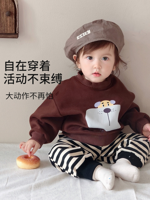 儿童可爱卡通卫衣秋季新款洋气男女童休闲套头上衣宝宝春秋装|undefined