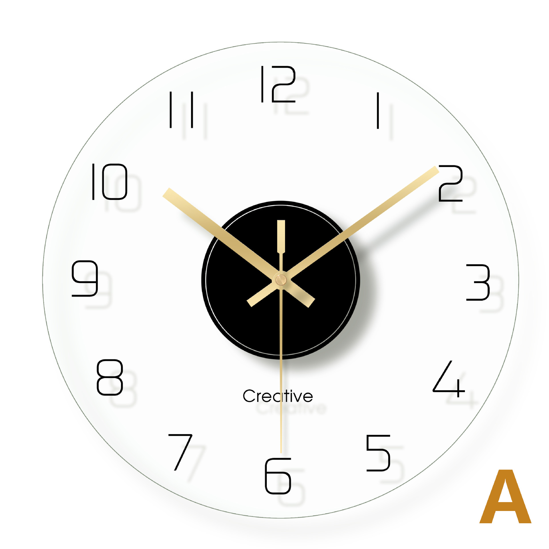 Nordic salón digital hogar transparente vidrio templado mudo reloj personalidad moda arte decoración del hogar Reloj de pared