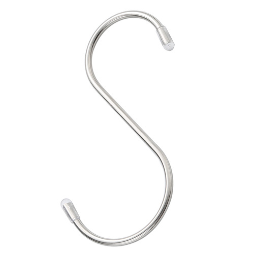 304 stainless steel S-shaped hooks, large, medium, and small sizes, wholesale, black, no-drilling flower basket hooks, multi-purpose horizontal bar S-hooks