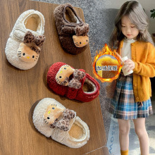 女宝宝2025冬季新款棉鞋加绒保暖休闲鞋可爱猫咪软底防滑宝宝鞋