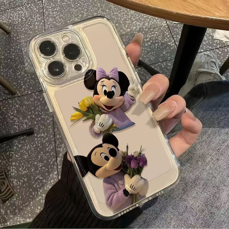 毛衣米奇米妮适用苹果17Pro卡通手机壳iPhone15可爱16创意14Pro软