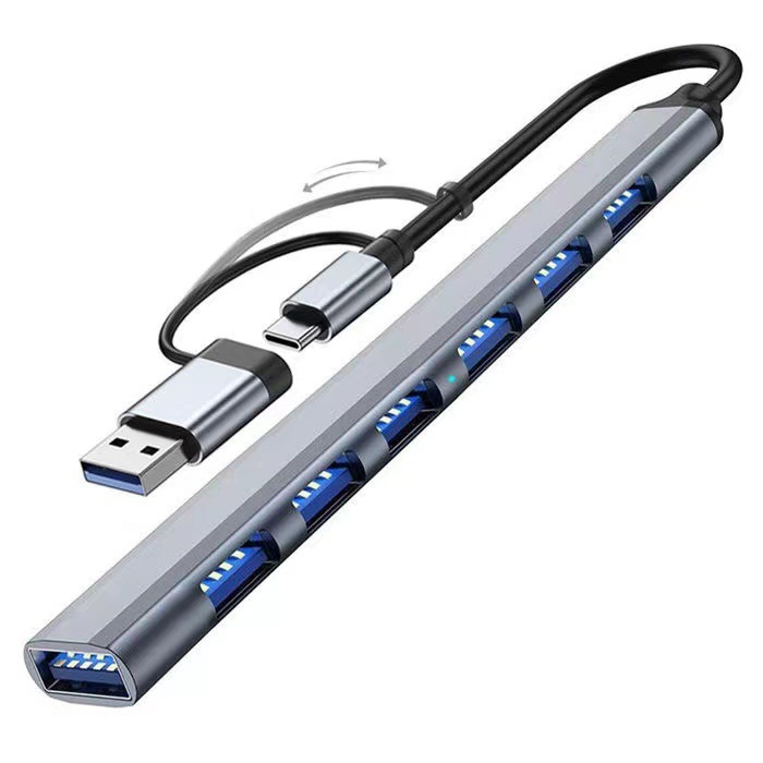 プロモーション低価格ハブ HUB USB3.0 拡張ドック 1 対 7 スプリッター 7 ポート ノートブック アルミニウム合金|undefined