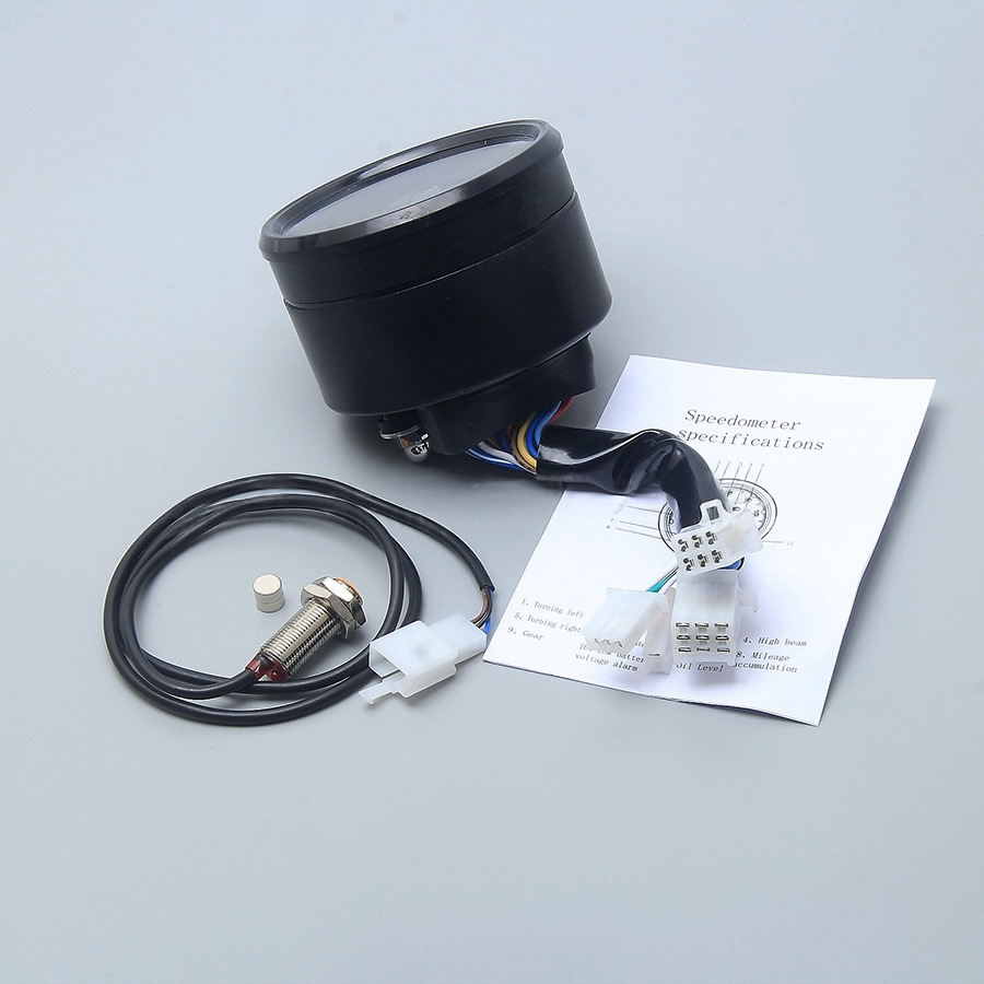 Modified Motorcycle Baboon Lcd Instrument Universal Electronic Tachometer Fuel Gauge Odometer Speedometer Led Fuel Meter