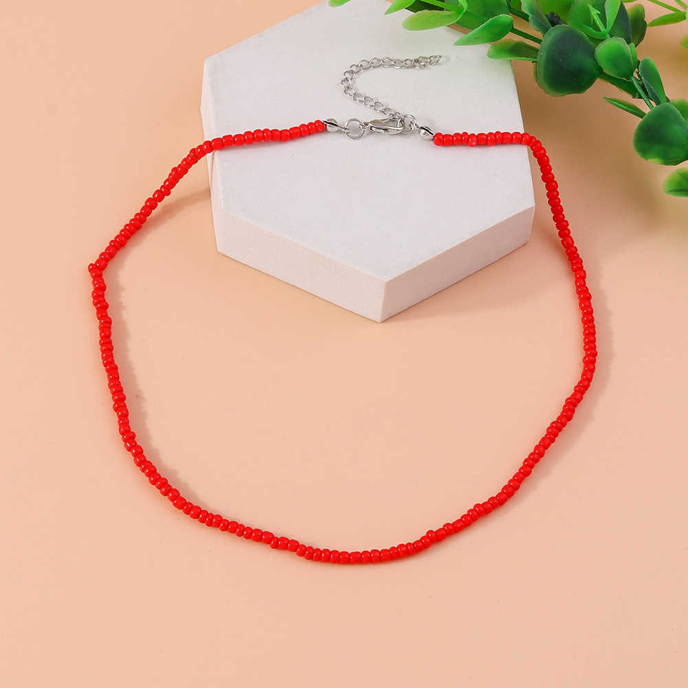 10g Weight Necklace Classification Resin Chain Material Beaded Chain Chain Type 1 Piece Quantity Holiday, Daily Occasion Plastic, Resin Material Round Pattern Spring&Summer Season Women's Gender Sweet Style Sweet Round Plastic Resin Beaded Chain Beaded Necklaces Wholesale 2