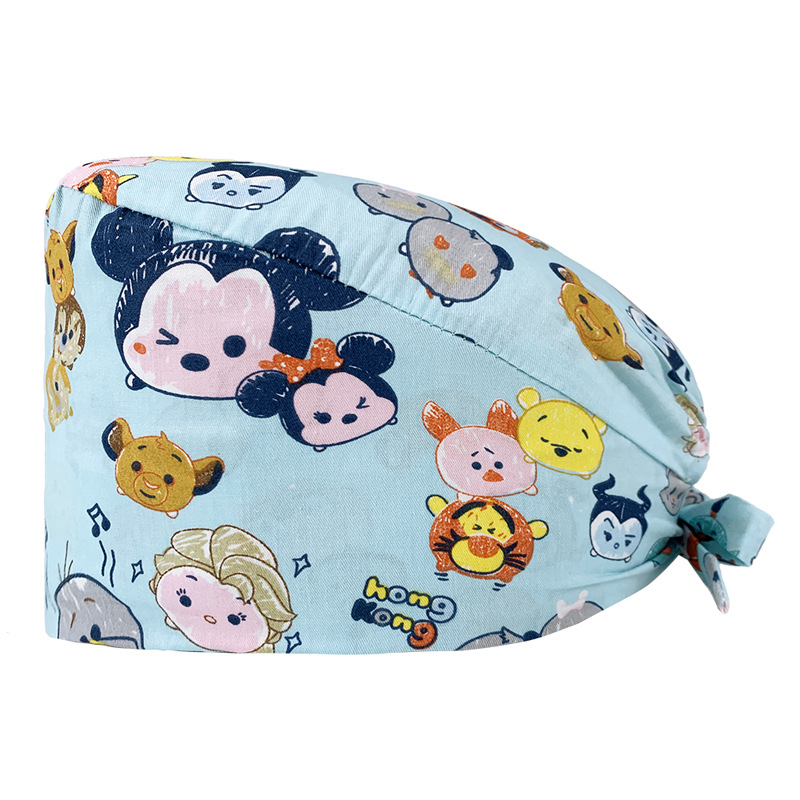 Estomatólogo casquillo de la enfermera transpirable tapa de la sala de operaciones hembra de algodón puro tapa de trabajo médico de la sala de operaciones tapa de cocina médica