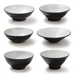 Melamine vintage Japanese style Bucket Bowl commercial soup powder bowl imitation porcelain beef ramen bowl soup bowl plastic spicy hot Large Bowl