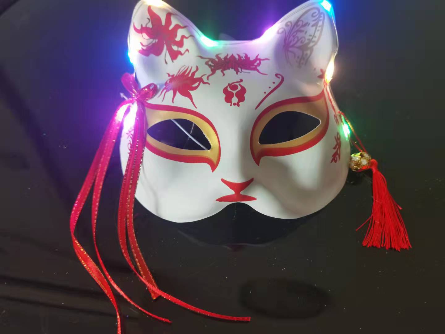 国境を越えたキツネ猫の顔マスクネット赤同金全顔古風マスクメーカー直販