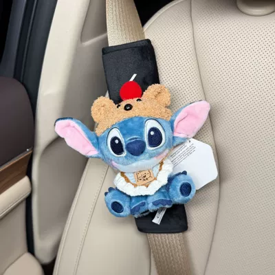 Sürətlər qutusu və əl tormozu başlıqları, Authentic Lilo and Stitch - shoulder-pads-58-black-plush-genuine-squatting-stitch-cherry-brown-bear-bib
